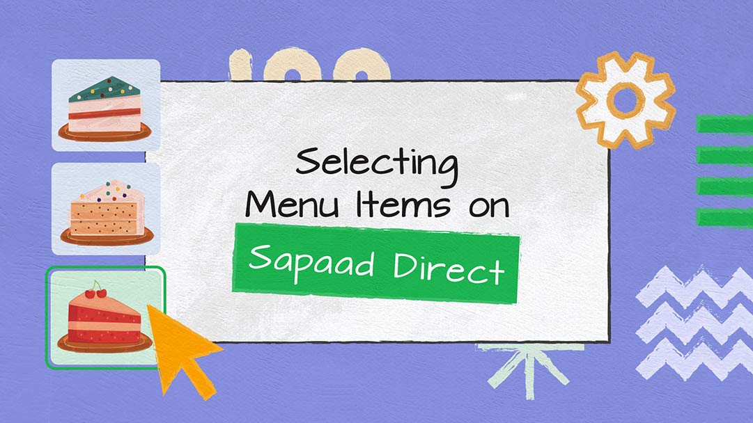 Selecting Menu Items on Sapaad Direct